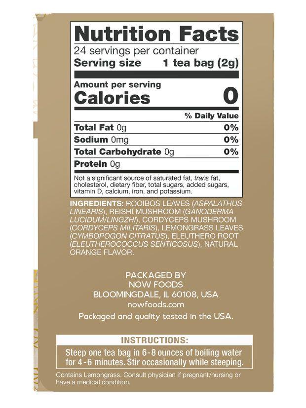 Rooibos Reishi Mushroom Tea NOW Foods