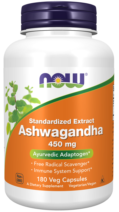 Ashwagandha 450 mg - 180 Veg Capsules Bottle Front