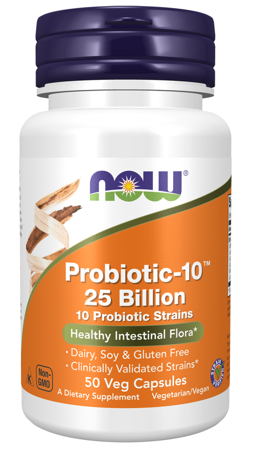 Probiotic-10™ 25 Billion - 50 Veg Capsules Bottle Front Bottle Front