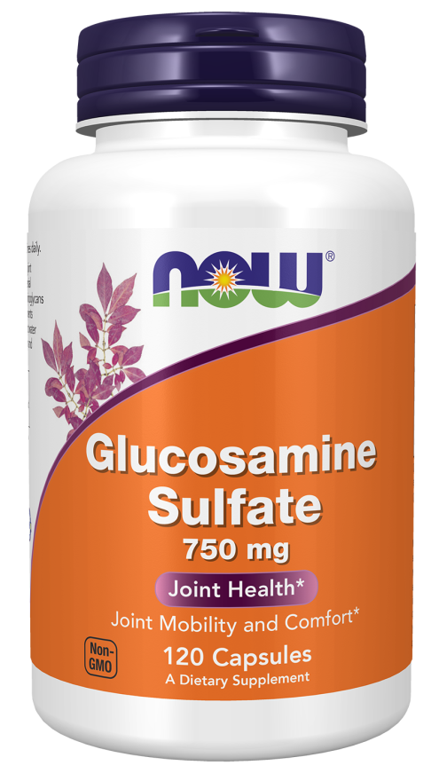 Glucosamine Sulfate 750 mg - 120 Veg Capsules Bottle Front