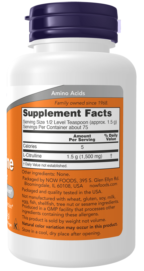 L-Citrulline Pure Powder - 4 oz. Bottle Right