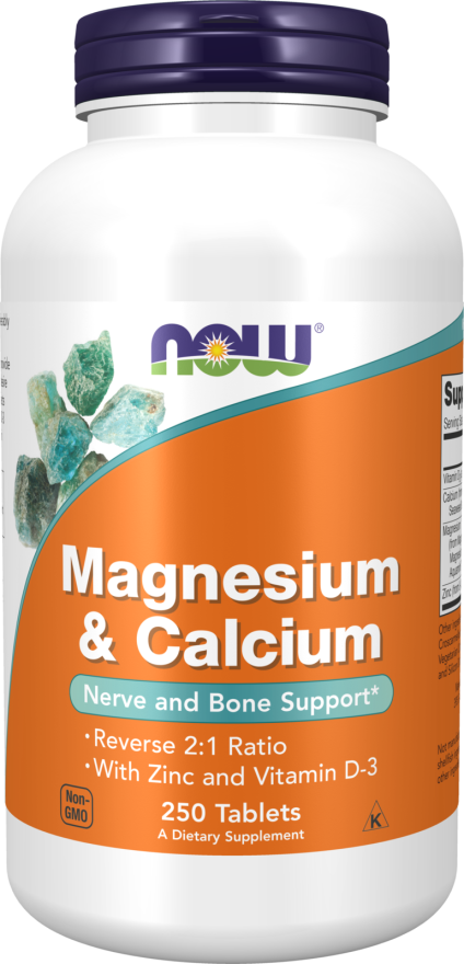 Magnesium & Calcium - 250 Tablets Bottle Front
