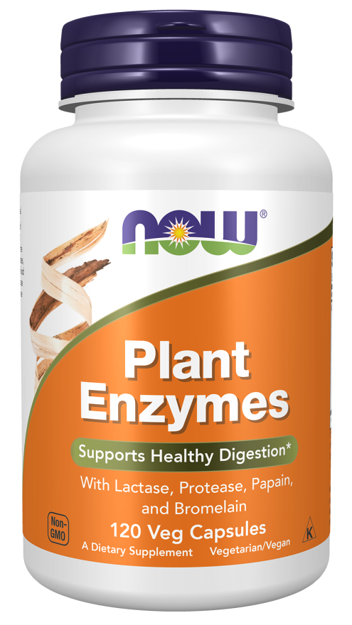 Plant Enzymes - 120 Veg Capsules Bottle Front