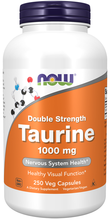 Taurine, Double Strength 1000 mg - 250 Veg Capsules Bottle