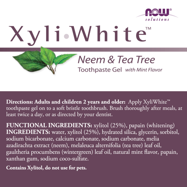  Xyliwhite™ Neem & Tea Tree Toothpaste Gel - 6.4 oz.  Product Info