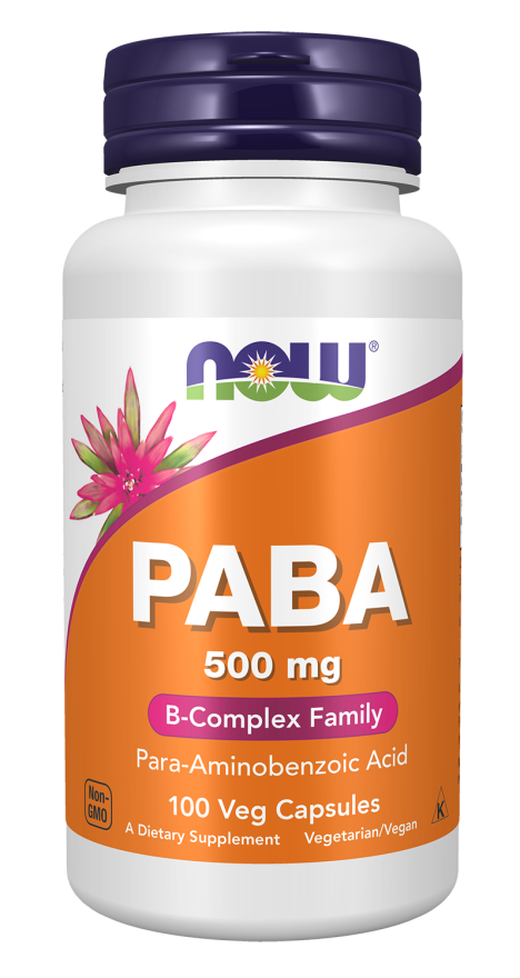 PABA 500 mg - 100 Capsules bottle front