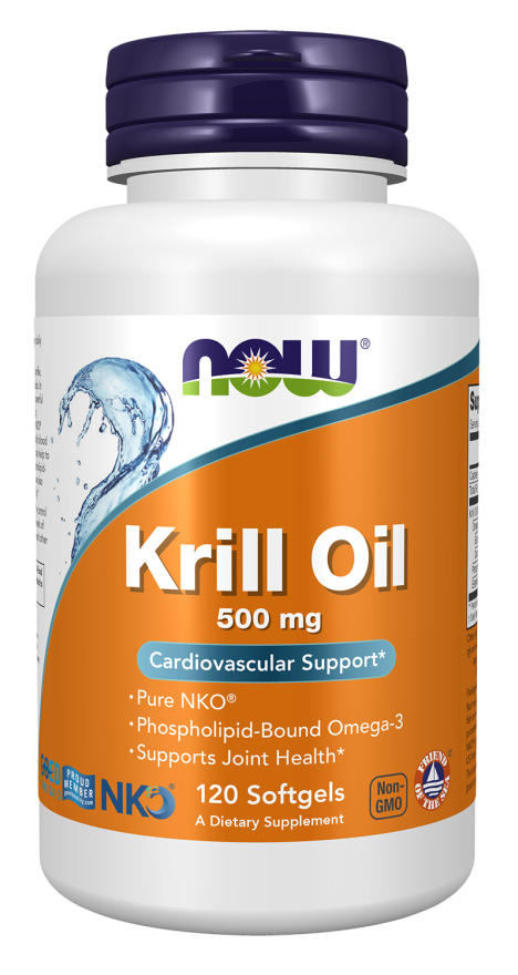 Krill Oil 500 mg - 120 Softgels Bottle Front