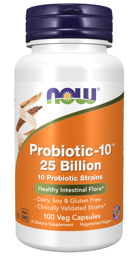 Probiotic-10™ 25 Billion - 100 Veg Capsules Bottle Front