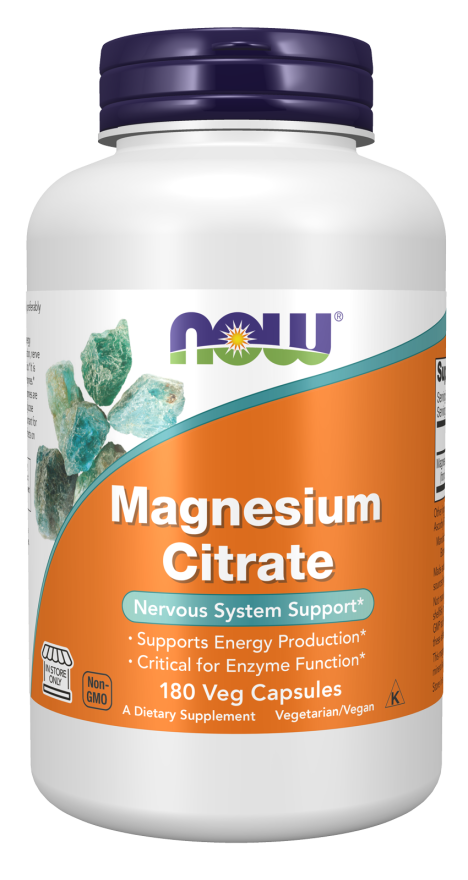 Magnesium Citrate - 180 Veg Capsules Bottle Front