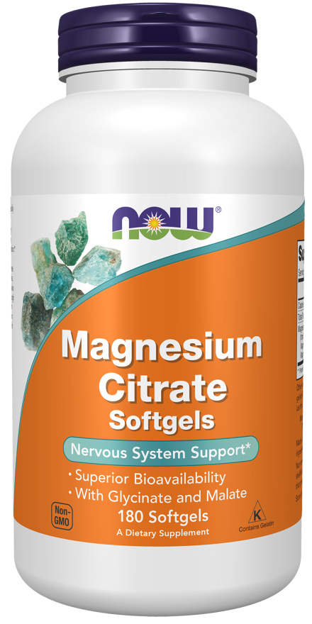Magnesium Citrate - 180 Softgels Bottle Front