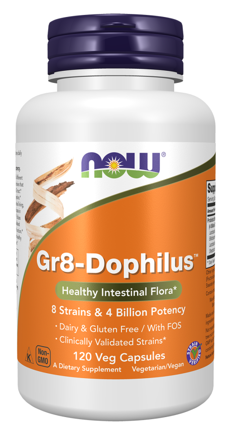 Gr8-Dophilus™ - 120 Veg Capsules Bottle