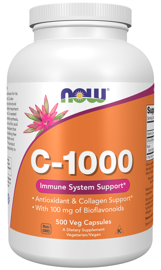 Vitamin C-1000 - 500 Veg Capsules Bottle Front