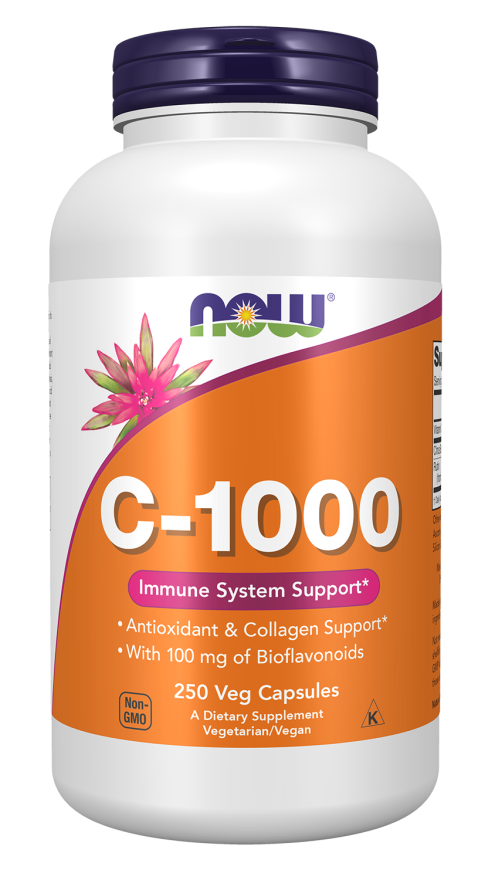 Vitamin C-1000 - 250 Veg Capsules Bottle Front