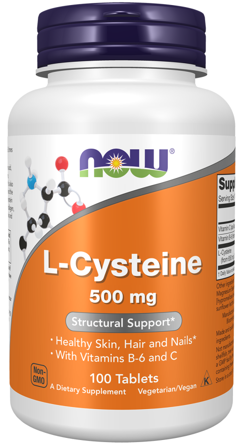 L-Cysteine 500 mg - 100 Tablets Bottle Front