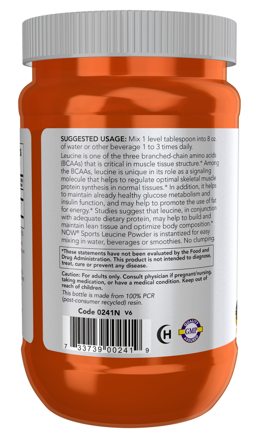 L-Leucine Powder - 9 oz. Bottle Left