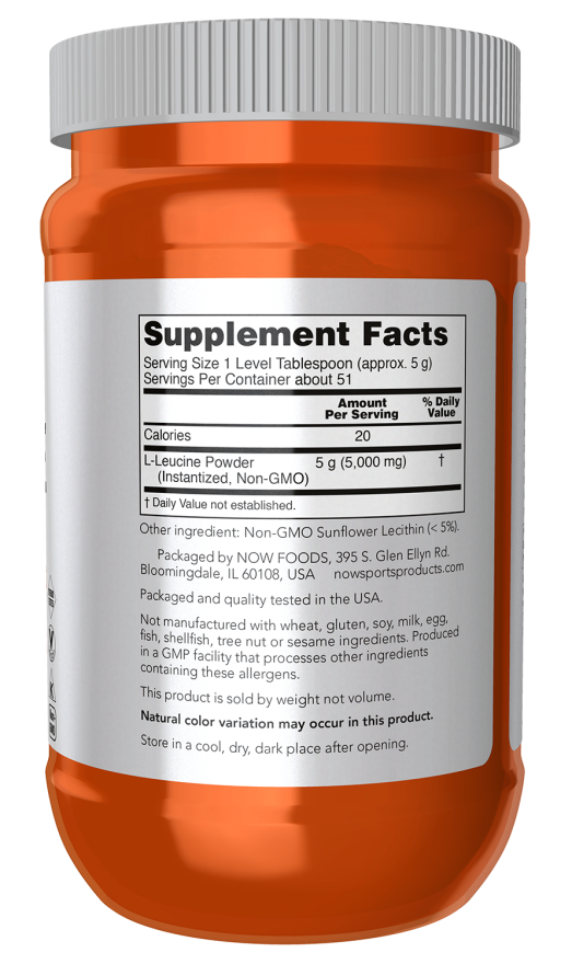 L-Leucine Powder - 9 oz. Bottle Right