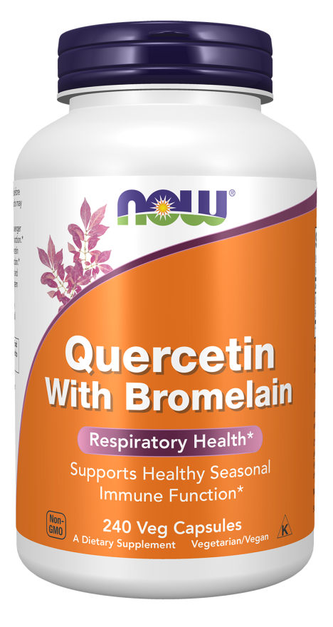 Quercetin with Bromelain - 240 Veg Capsules Bottle Front