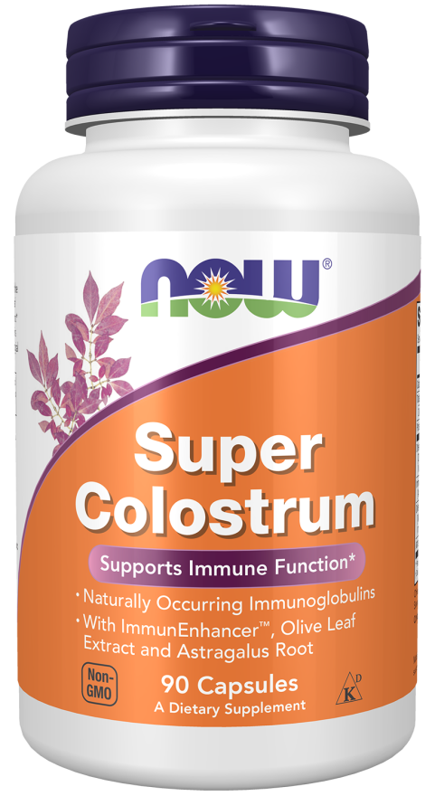 Super Colostrum 500 mg - 90 Veg Capsules Bottle Front