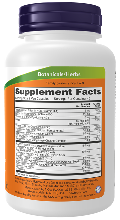 Mood Support - 90 Veg Capsules Bottle Right