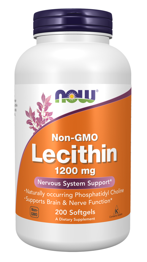 Lecithin 1200 mg - 200 Softgels Bottle Front