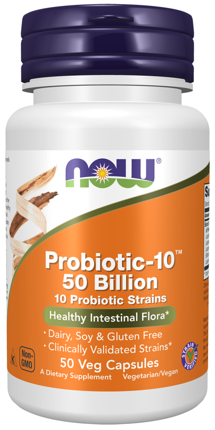 Probiotic-10™ 50 Billion - 50 Veg Capsules Bottle Front