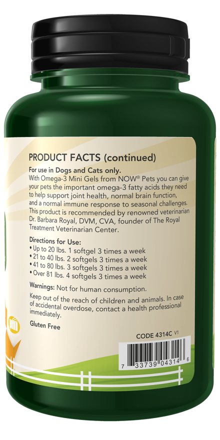 Omega-3 Mini Gels - 150 Softgels for Pets