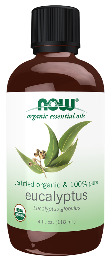 Eucalyptus Globulus Oil, Organic - 4 fl. oz. Bottle Front