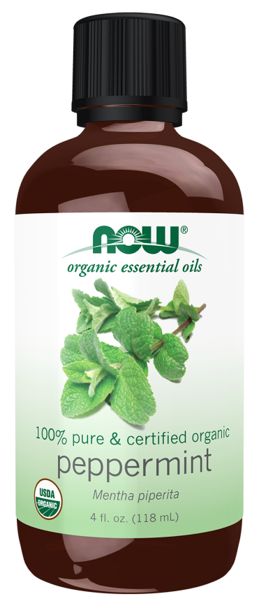 Peppermint Oil, Organic - 4 fl. oz. Bottle Front