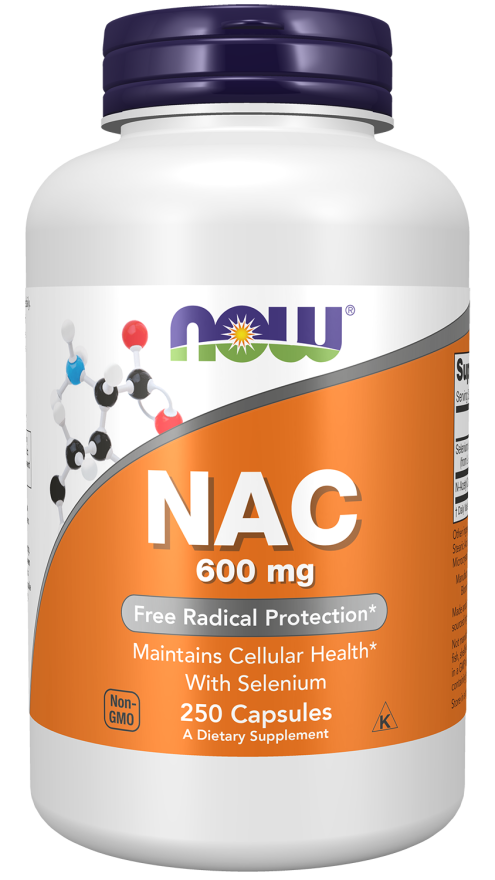 NAC 600 mg - 250 Veg Capsules Bottle Front