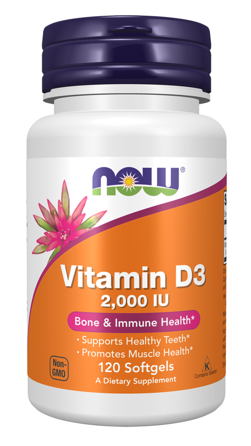 Vitamin D-3 2000 IU - 120 Softgels Bottle Front
