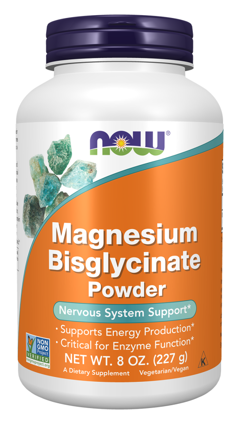 Magnesium Bisglycinate Powder - 8 oz. Bottle Front