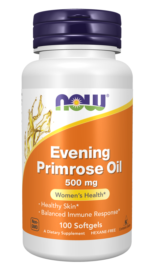 Evening Primrose Oil 500 mg -100 Softgels Bottle Front