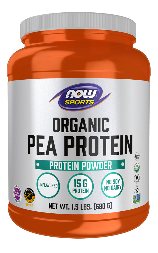 Pea Protein, Organic Powder - 1.5 lbs. Bottle Front