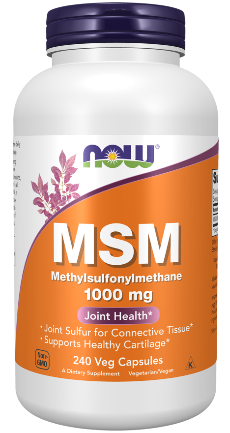 MSM 1000 mg - 240 Veg Capsules Bottle Front