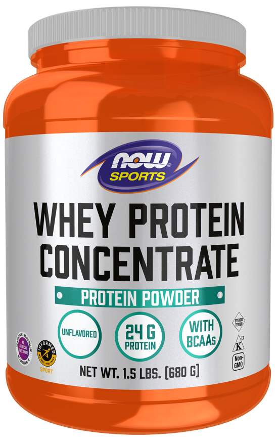 Whey Protein Concentrate Unflavored - 1.5 lbs. Bottle Front