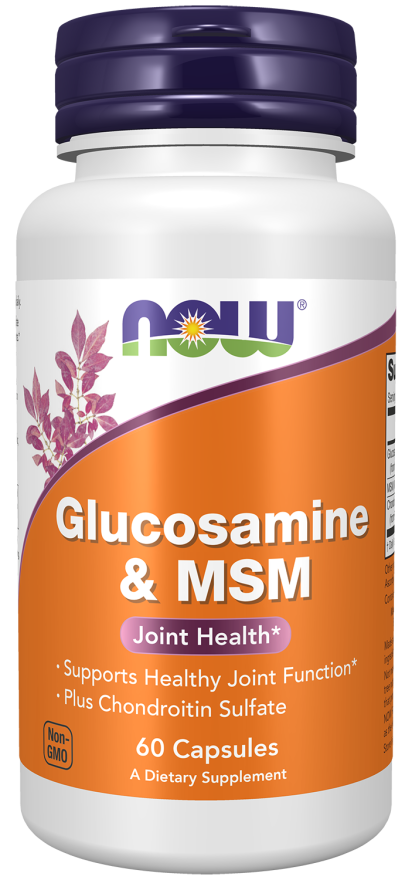 Glucosamine & MSM - 60 Veg Capsules Bottle Front
