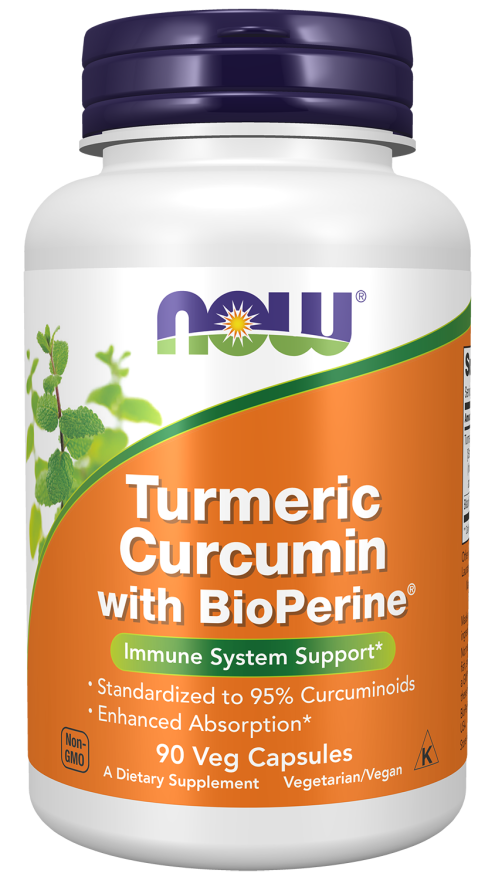 Turmeric Curcumin with BioPerine® - 90 Veg Capsules Bottle Front