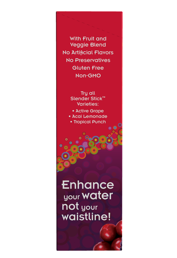 Pomegranate Berry Slender Sticks™ - 12/Box box Left