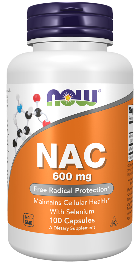 NAC 600 mg - 100 Veg Capsules Bottle Front