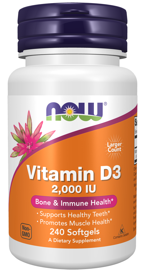 Vitamin D-3 2000 IU - 240 Softgels Bottle Front