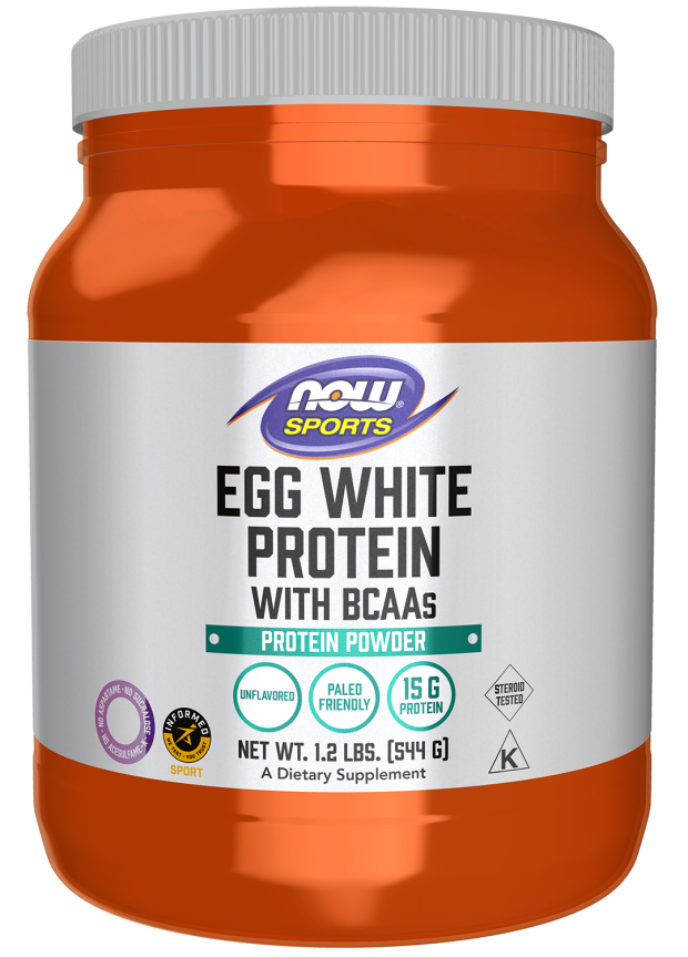 Egg White Protein, Unflavored Powder - 1.2 lb. Bottle Front