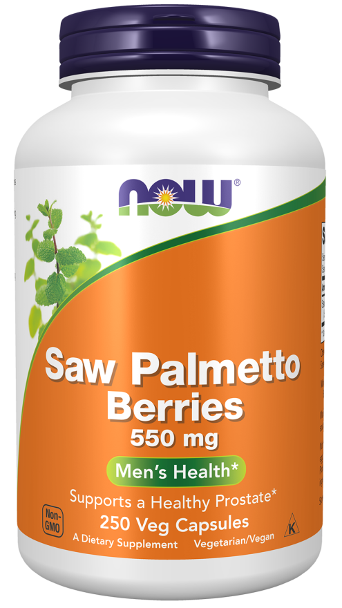 Saw Palmetto Berries 550 mg - 250 Veg Capsules Bottle