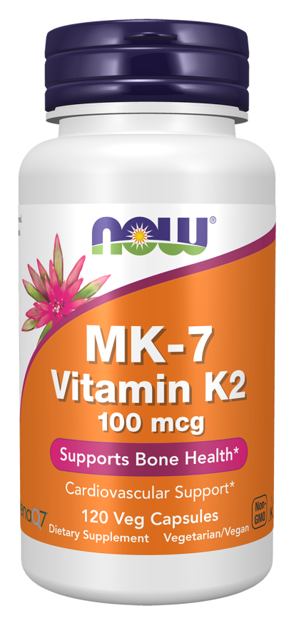 MK-7 Vitamin K-2 100 mcg - 120 Veg Capsules bottle front