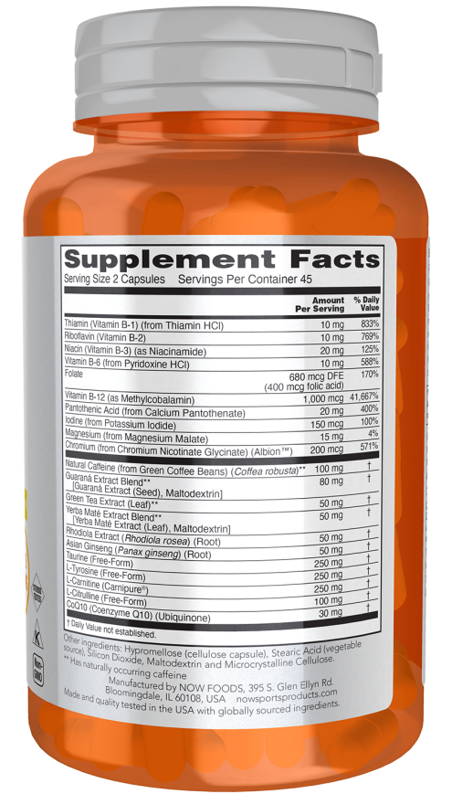 Energy Extreme - 90 Veg Capsules Bottle Right