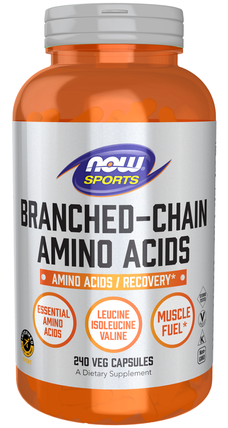 Branched Chain Amino Acids - 240 Veg Capsules Bottle Front