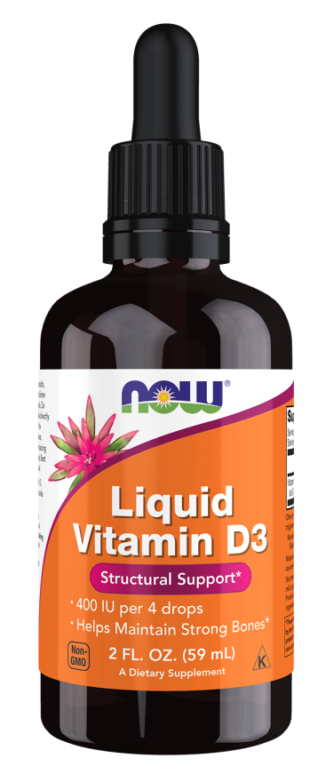 Vitamin D-3 & K-2 - 120 Veg Capsules Bottle Front