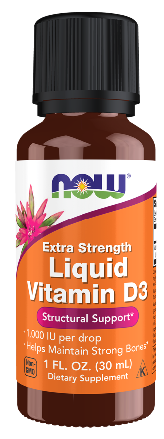 Vitamin D-3 Liquid, Extra Strength - 1 fl. oz. Bottle Front