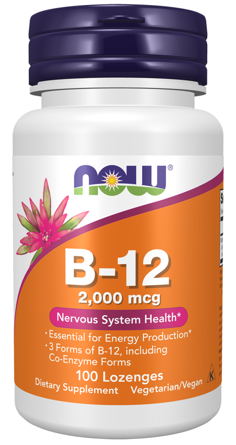 Vitamin B-12 2,000 mcg - 100 Lozenges bottle front