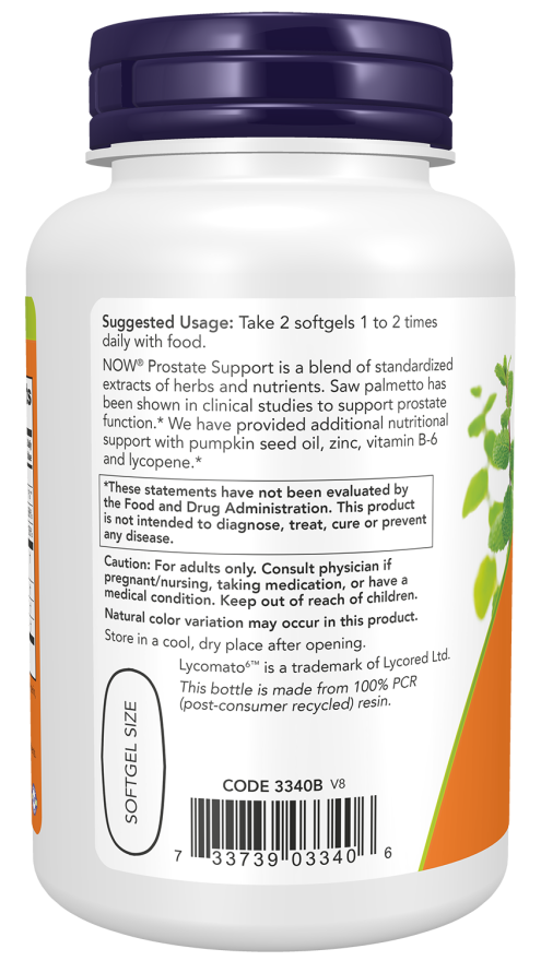 Prostate Support - 90 Softgels Bottle Left