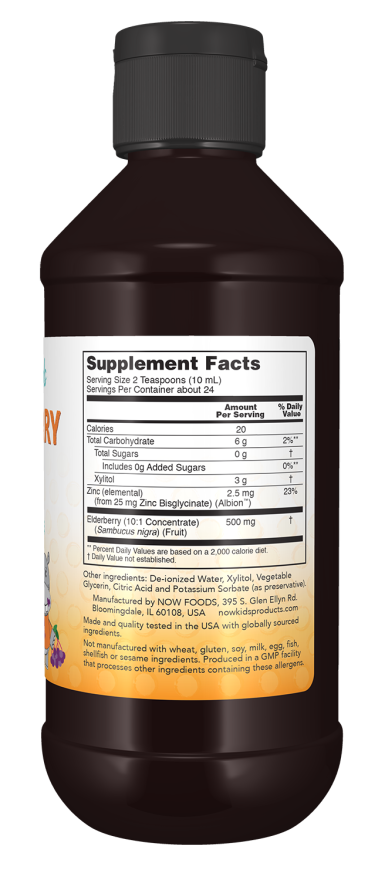 Elderberry Liquid for Kids - 8 fl. oz. Bottle Right